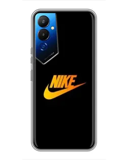 Чехол для TECNO POVA 4 (LG7n) с картинкой «Золотой логотип Nike»