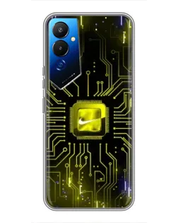 Чехол для TECNO POVA 4 (LG7n) с картинкой «Nike — золотая искра»