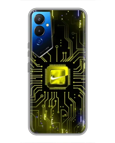 Чехол для TECNO POVA 4 (LG7n) с картинкой «Nike — золотая искра» Чехол для TECNO POVA 4 (LG7n) с картинкой «Nike — золотая искра»