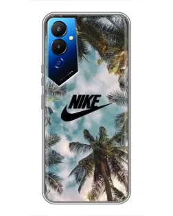 Чехол для TECNO POVA 4 (LG7n) с картинкой «Тропический принт Nike»