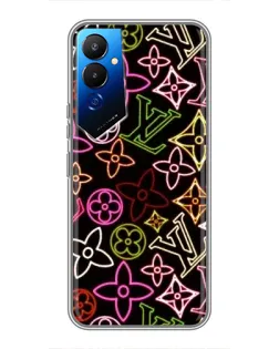 Чехол для TECNO POVA 4 (LG7n) с картинкой «Неоновый микс Nike»
