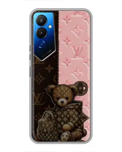 Чехол для TECNO POVA 4 (LG7n) с картинкой «Мишка в стиле LV»