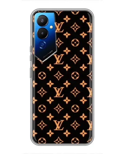 Чехол для TECNO POVA 4 (LG7n) с картинкой «Золотая монограмма LV»