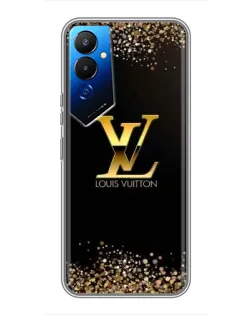 Чехол для TECNO POVA 4 (LG7n) с картинкой «LV — золотые искры»