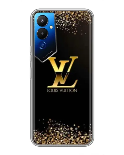 Чехол для TECNO POVA 4 (LG7n) с картинкой «LV — золотые искры»