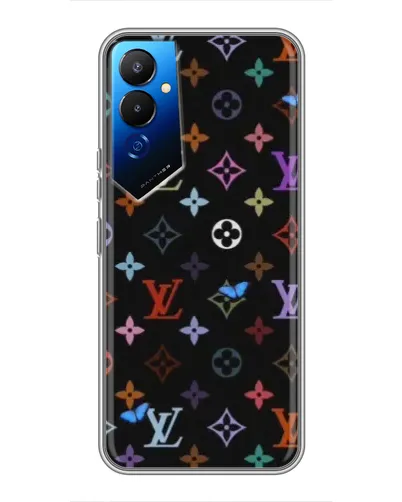 Чехол для TECNO POVA 4 (LG7n) с картинкой «Цветная монограмма LV»