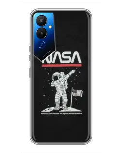 Чохол для TECNO POVA 4 (LG7n) з картинкою «NASA — крокуємо по Місяцю»