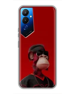 Чехол для TECNO POVA 4 (LG7n) с картинкой «Bored Ape в красном»