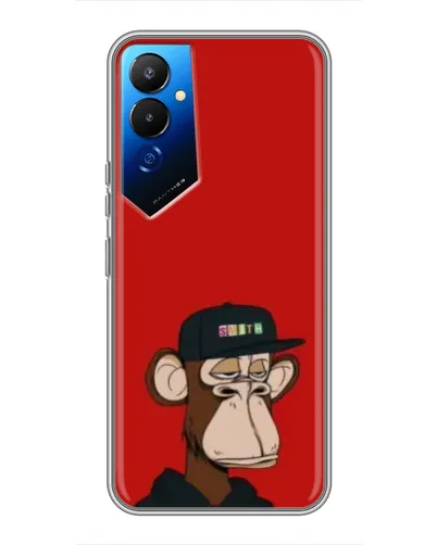 Чехол для TECNO POVA 4 (LG7n) с картинкой «Bored Ape — красный фон» Чехол для TECNO POVA 4 (LG7n) с картинкой «Bored Ape — красный фон»