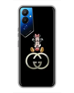 Чехол для TECNO POVA 4 (LG7n) с картинкой «Минни Маус на лого»