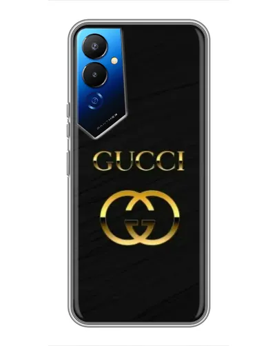 Чехол для TECNO POVA 4 (LG7n) с картинкой «Золотой логотип Gucci» Чехол для TECNO POVA 4 (LG7n) с картинкой «Золотой логотип Gucci»