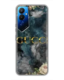 Чехол для TECNO POVA 4 (LG7n) с картинкой «Абстрактные цветы Gucci»