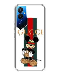 Чехол для TECNO POVA 4 (LG7n) с картинкой «Микки Маус Gucci — полосы»