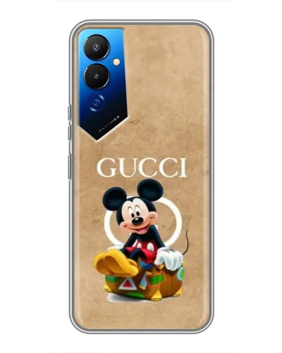 Чехол для TECNO POVA 4 (LG7n) с картинкой «Микки Маус Gucci — крафт» Чехол для TECNO POVA 4 (LG7n) с картинкой «Микки Маус Gucci — крафт»
