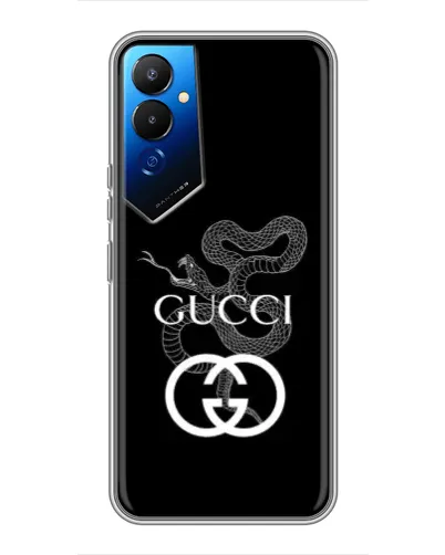 Чехол для TECNO POVA 4 (LG7n) с картинкой «Gucci — серебряная змея» Чехол для TECNO POVA 4 (LG7n) с картинкой «Gucci — серебряная змея»