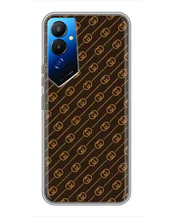 Чехол для TECNO POVA 4 (LG7n) с картинкой «Gucci — золотые диагонали»