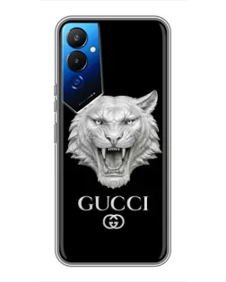 Чохол для TECNO POVA 4 (LG7n) з картинкою «Gucci — срібний лев»