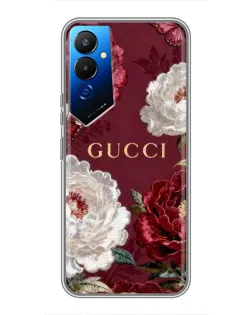Чохол для TECNO POVA 4 (LG7n) з картинкою «Gucci — бордові троянди»
