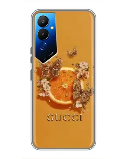 Чохол для TECNO POVA 4 (LG7n) з картинкою «Gucci — золоті метелики»