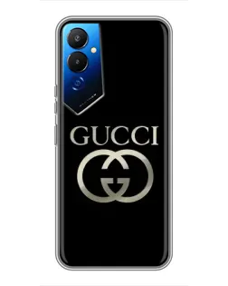 Чохол для TECNO POVA 4 (LG7n) з картинкою «Gucci — золото на чорному»