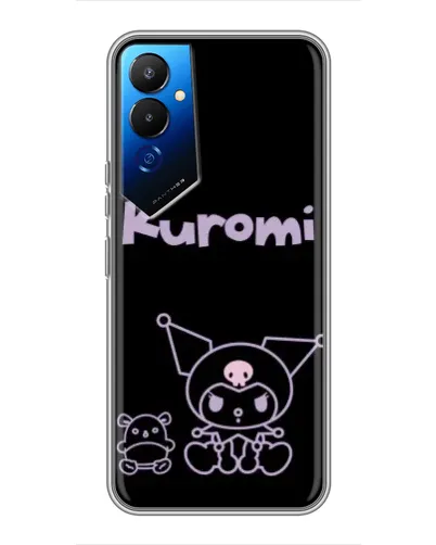 Чехол для TECNO POVA 4 (LG7n) с картинкой «Kuromi — черный минимализм» Чехол для TECNO POVA 4 (LG7n) с картинкой «Kuromi — черный минимализм»