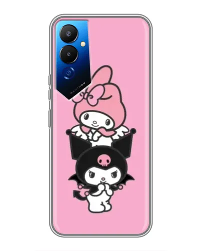 Чехол для TECNO POVA 4 (LG7n) с картинкой «Трио My Melody и Kuromi» Чехол для TECNO POVA 4 (LG7n) с картинкой «Трио My Melody и Kuromi»