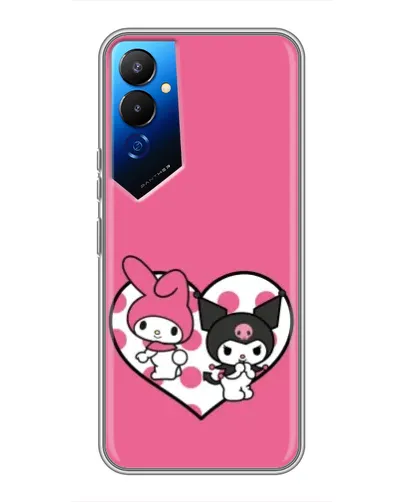 Чехол для TECNO POVA 4 (LG7n) с картинкой «Kuromi и My Melody» Чехол для TECNO POVA 4 (LG7n) с картинкой «Kuromi и My Melody»