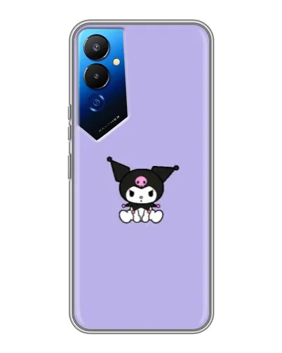 Чехол для TECNO POVA 4 (LG7n) с картинкой «Kuromi — фиолетовый минимализм» Чехол для TECNO POVA 4 (LG7n) с картинкой «Kuromi — фиолетовый минимализм»