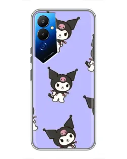 Чехол для TECNO POVA 4 (LG7n) с картинкой «Паттерн с Kuromi»