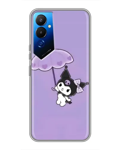 Чехол для TECNO POVA 4 (LG7n) с картинкой «Kuromi с зонтиком» Чехол для TECNO POVA 4 (LG7n) с картинкой «Kuromi с зонтиком»