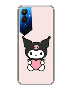 Чехол для TECNO POVA 4 (LG7n) с картинкой «Kuromi и сердце»