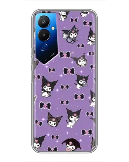 Чехол для TECNO POVA 4 (LG7n) с картинкой «Kuromi — паттерн»