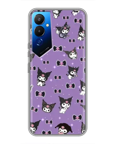 Чехол для TECNO POVA 4 (LG7n) с картинкой «Kuromi — паттерн» Чехол для TECNO POVA 4 (LG7n) с картинкой «Kuromi — паттерн»