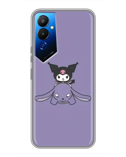 Чехол для TECNO POVA 4 (LG7n) с картинкой «Kuromi на лиловом фоне» Чехол для TECNO POVA 4 (LG7n) с картинкой «Kuromi на лиловом фоне»