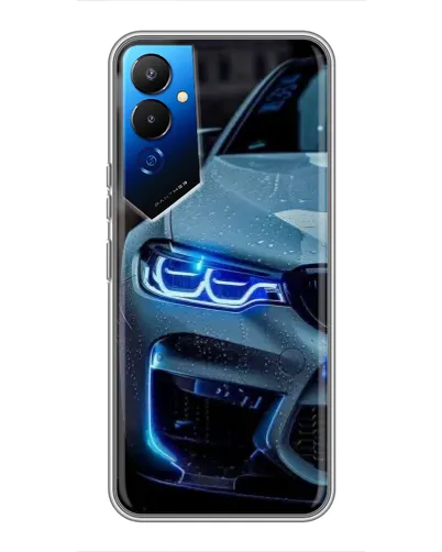 Чехол для TECNO POVA 4 (LG7n) с картинкой «Взгляд BMW с синими фарами» Чехол для TECNO POVA 4 (LG7n) с картинкой «Взгляд BMW с синими фарами»