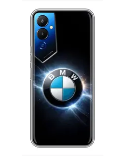 Чехол для TECNO POVA 4 (LG7n) с картинкой «BMW — неоновое сияние»