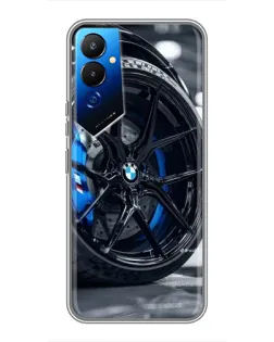Чехол для TECNO POVA 4 (LG7n) с картинкой «Колесо BMW вблизи»