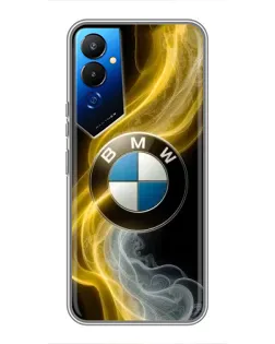 Чехол для TECNO POVA 4 (LG7n) с картинкой «Золотистый дым BMW»
