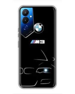 Чехол для TECNO POVA 4 (LG7n) с картинкой «Минималистичный принт BMW M3»