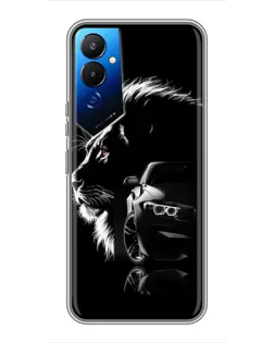 Чехол для TECNO POVA 4 (LG7n) с картинкой «BMW и лев»