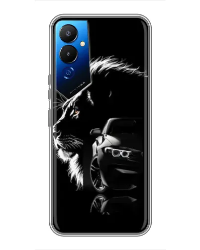 Чехол для TECNO POVA 4 (LG7n) с картинкой «BMW и лев» Чехол для TECNO POVA 4 (LG7n) с картинкой «BMW и лев»