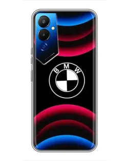 Чехол для TECNO POVA 4 (LG7n) с картинкой «Логотип BMW и неоновые дуги»