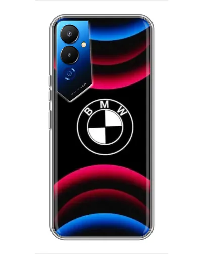 Чехол для TECNO POVA 4 (LG7n) с картинкой «Логотип BMW и неоновые дуги» Чехол для TECNO POVA 4 (LG7n) с картинкой «Логотип BMW и неоновые дуги»