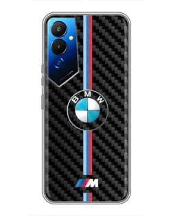 Чехол для TECNO POVA 4 (LG7n) с картинкой «Эмблема BMW и карбон»