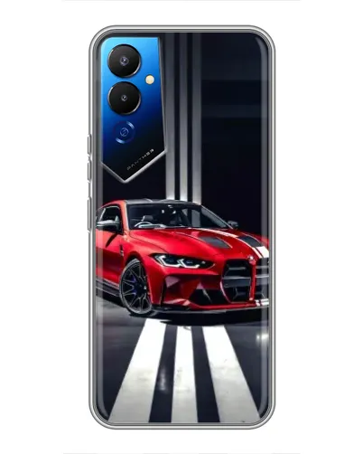 Чехол для TECNO POVA 4 (LG7n) с картинкой «Красная BMW на дороге» Чехол для TECNO POVA 4 (LG7n) с картинкой «Красная BMW на дороге»