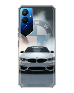 Чохол для TECNO POVA 4 (LG7n) з картинкою «BMW в білому диму»