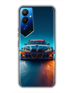 Чохол для TECNO POVA 4 (LG7n) з картинкою «BMW — вогні неону»