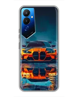 Чохол для TECNO POVA 4 (LG7n) з картинкою «BMW — золота емблема»