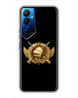 Чехол для TECNO POVA 4 (LG7n) с картинкой «PUBG — оранжевый градиент»