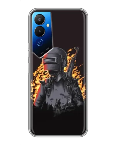 Чехол для TECNO POVA 4 (LG7n) с картинкой «PUBG — огненный силуэт» Чехол для TECNO POVA 4 (LG7n) с картинкой «PUBG — огненный силуэт»